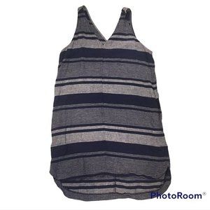 Loft women’s navy blue dress linen blend size L